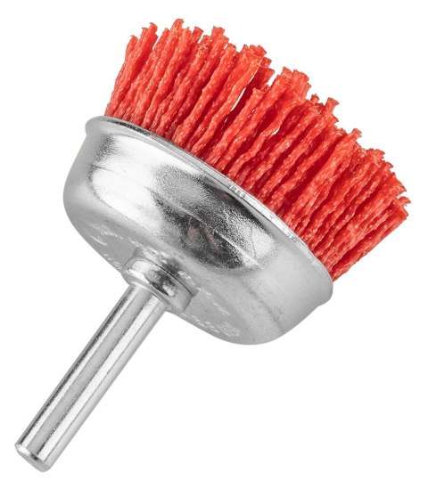 Szczotka nylonowa doczołowa 50 mm, z trzpieniem 6 mm