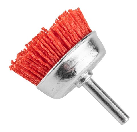 Szczotka nylonowa doczołowa 50 mm, z trzpieniem 6 mm