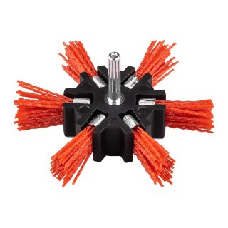 Szczotka nylonowa, tarczowa, 100 mm, z trzpieniem 6 mm