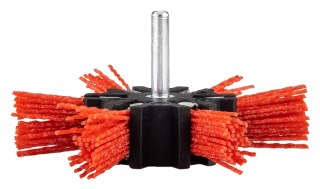 Szczotka nylonowa, tarczowa, 100 mm, z trzpieniem 6 mm