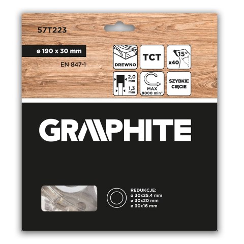 Tarcza do pilarki, widiowa, 190 x 30 mm, 40 zębów