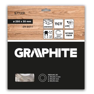 Tarcza do pilarki, widiowa, 250 x 30 mm, 40 zębów