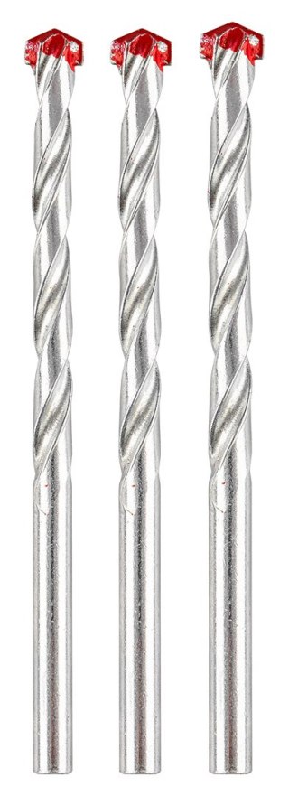 Zestaw wierteł do betonu: 3, 4, 5, 6, 7, 8, 9, 10 mm, zestaw 8 szt.