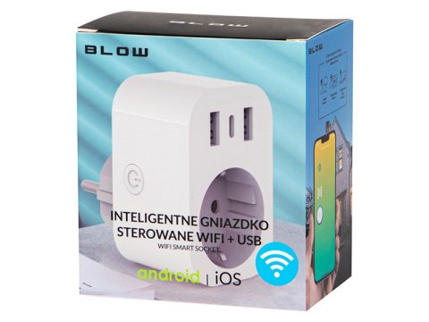 72-077# Inteligentne gniazdko sterowane wifi tuya 2x usb+usb-c