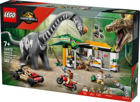 Klocki jurassic world 76973 na tropie tytanozaura i raptora