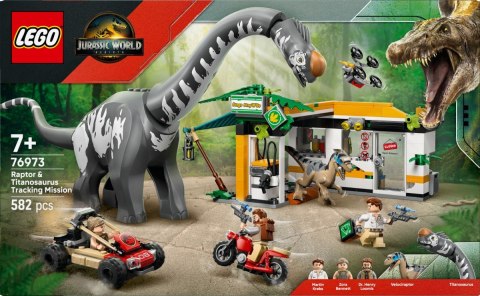 Klocki jurassic world 76973 na tropie tytanozaura i raptora