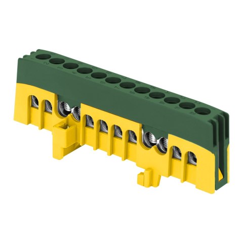 Listwa zaciskowa izolowana PRO PE, 12 przewodów, zielony