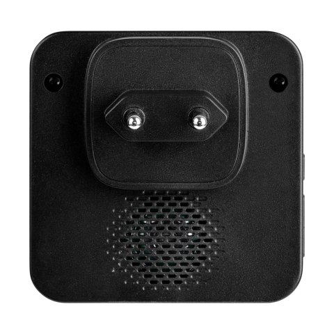 TELERO AC, dzwonek bezprzewodowy, sieciowy, przycisk bezbateryjny, learning system, 36 dźwięków, 200m, czarny