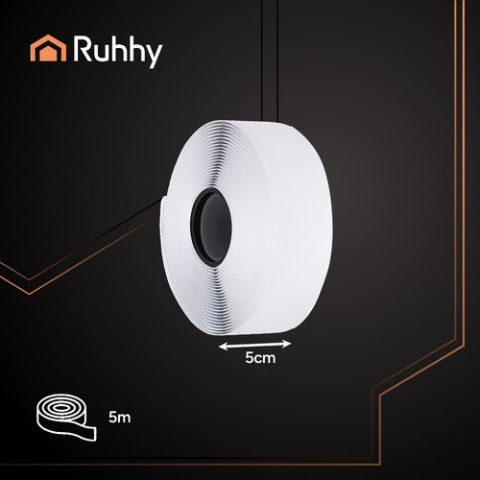 Taśma- rzep samoprzylepny 5mx5cm biały Ruhhy 25807 Taśma- rzep samoprzylepny 5mx5cm biały Ruhhy 25807