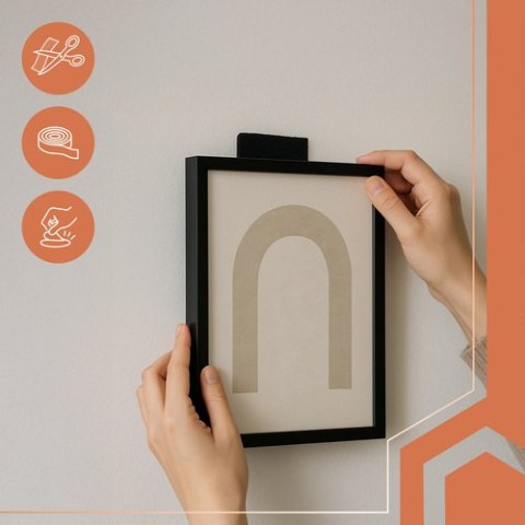 Taśma-rzep samoprzylepny 5mx5cm czarny Ruhhy 25806