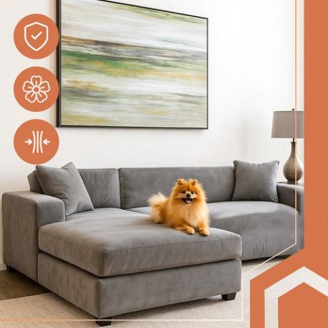 Pokrowiec na kanapę 145-185cm c.szary Ruhhy 26037