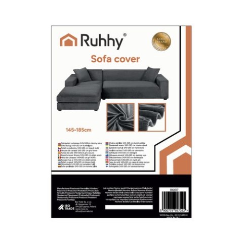 Pokrowiec na kanapę 145-185cm c.szary Ruhhy 26037