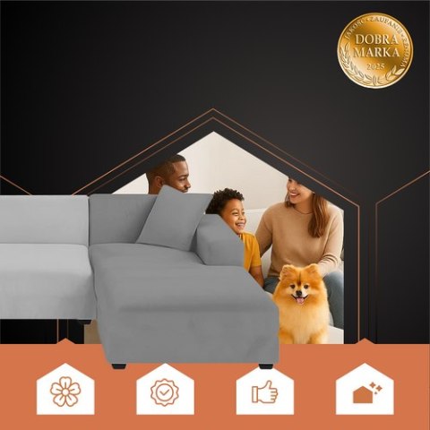 Pokrowiec na kanapę 145-185cm c.szary Ruhhy 26037