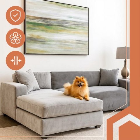 Pokrowiec na kanapę 145-185cm c.szary Ruhhy 26037