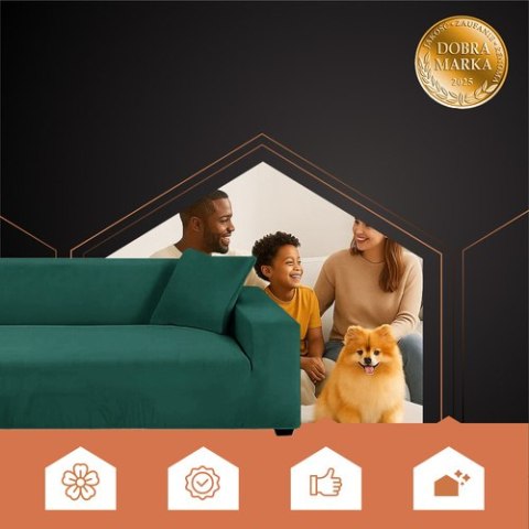 Pokrowiec na kanapę 190-230cm c.zieleń Ruhhy 26183