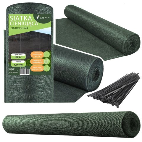 Siatka Cieniująca Na Ogrodzenie Płot Maskująca Szara 1.5M 10M 140g/m?