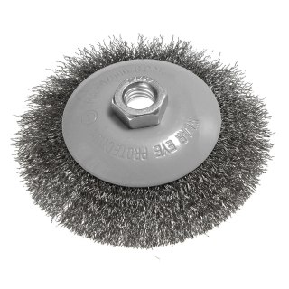 Szczotka druciana tarczowa 115 mm, drut karbowany, stalowy, M14