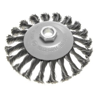 Szczotka druciana tarczowa 125mm, drut skręcony, stalowy M14
