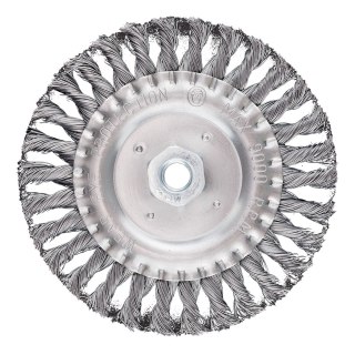 Szczotka druciana tarczowa 150 mm, drut skręcony, stalowy, M14