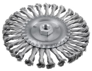 Szczotka druciana tarczowa 150 mm, drut skręcony, stalowy, M14