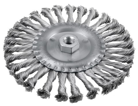 Szczotka druciana tarczowa 150 mm, drut skręcony, stalowy, M14