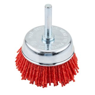 Szczotka nylonowa doczołowa 65 mm, z trzpieniem 6 mm