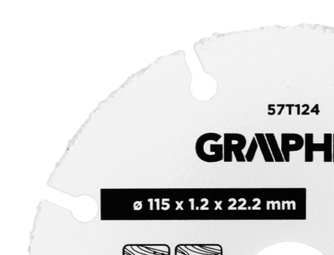 Tarcza z ostrzem TCT do cięcia drewna z gwoździami 115 x 1.2 x 22.22 mm