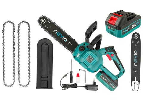 Piła Łańcuchowa akumulatorowa NEVIQ 12" (L12302) (silnik bezszczotkowy)