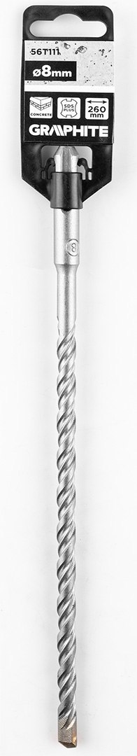 Wiertło do betonu SDS Plus z podwójną spiralą 8 x 260 mm