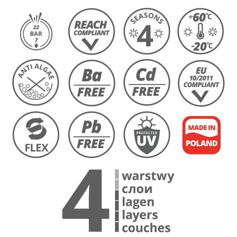 Wąż ogrodowy Vartco Light Blue "1", 20 m