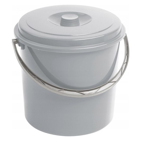 Wiadro Curver, z pokrywą, 12L, szare, 241750 Wiadro Curver, z pokrywą, 12L, szare, 241750