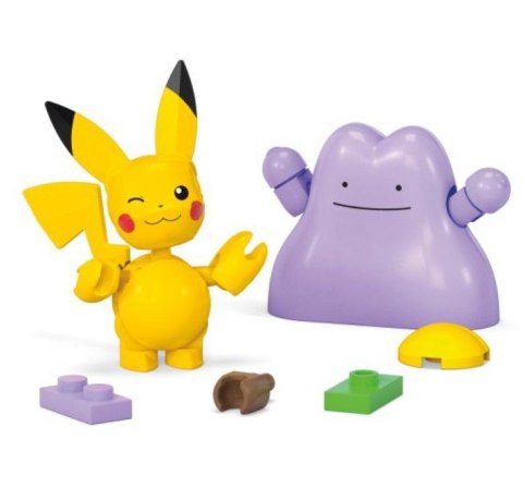Klocki mega pokemon pokeball pikachu i ditto 42 elementy
