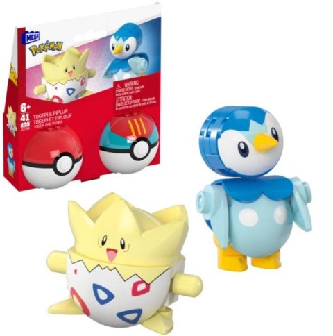 Klocki mega pokemon pokeball togepi i piplup 41 elementów