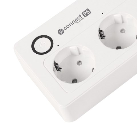 Listwa sieciowa Kruger&Matz 4 gniazda typu niemieckiego i 4xUSB 2100 mA Connect P6 Tuya