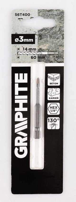 Wiertło do betonu Hex 3 mm