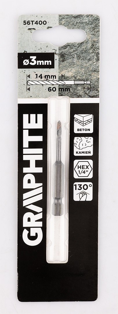 Wiertło do betonu Hex 3 mm