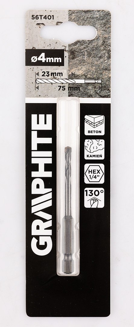 Wiertło do betonu Hex 4 mm