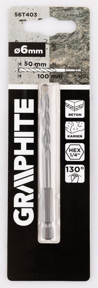 Wiertło do betonu Hex 6 mm