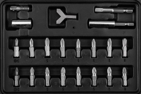 Zestaw bitów 25 mm, z uchwytem magnetycznym 60 mm, 100 szt.