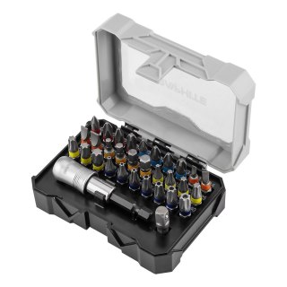 Zestaw bitów 25 mm, z uchwytem magnetycznym 68 mm, 32 szt.