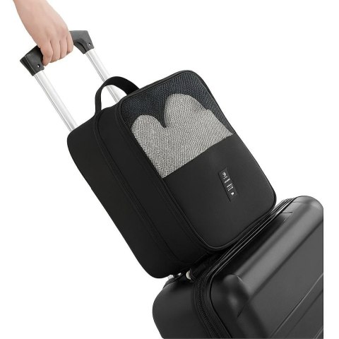 DA436 Przenośna podróżna torba na buty czarna