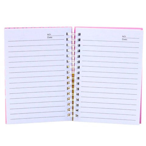 Notatnik W Linie Holograficzne Łuski Różowy A6 80 Kartek