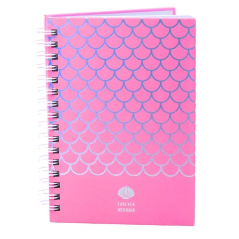 Notatnik W Linie Holograficzne Łuski Różowy A6 80 Kartek