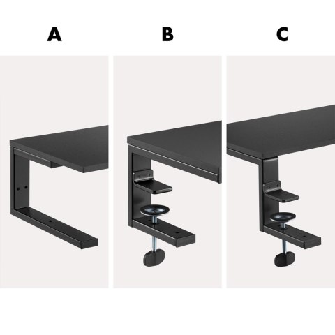 Podstawka pod laptop / monitor Ergo Office, max. obciążenie 20kg, dla przekąt. 13-32", czarna, ER-303 B