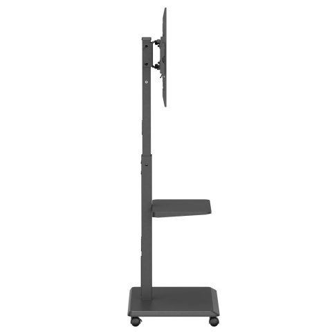 Stand / wózek dla TV Ergo-Office, max. obciążenie 50kg / 5kg półka, max. VESA 600x400, wbud. listwa zasil., czarny, ER-304 B