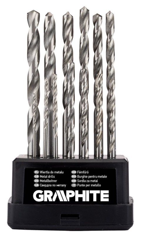 Wiertła do metalu HSS-G, 1.5 - 6.5 mm, zestaw 13 szt.