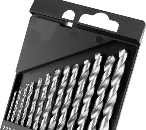 Wiertła do metalu HSS-G, 2 - 8 mm, zestaw 13 szt.