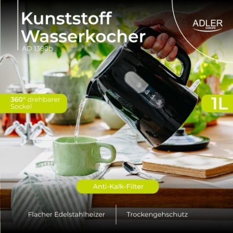 AD 1380b Czajnik elektryczny 1,0 l | strix | obrotowa podstawa |