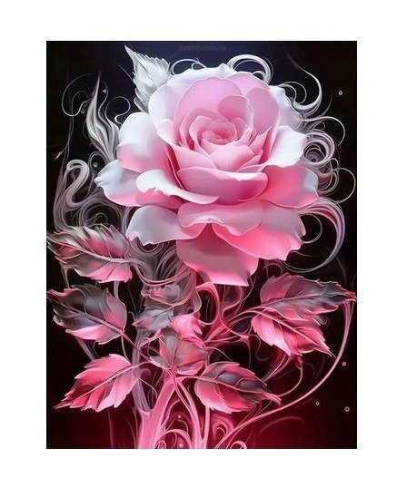 Diamentowa mozaika - kwiaty róży