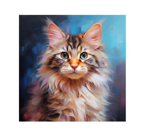 Diamentowa mozaika - portret kota